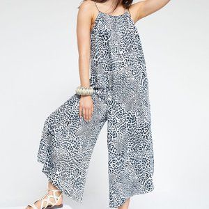 Anthropologie Animal Print All-in-One Jumpsuit Small